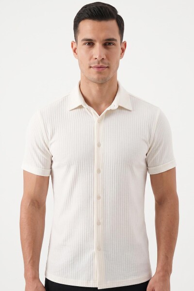 Desenli Slim Fit Erkek T-Shirt - 5