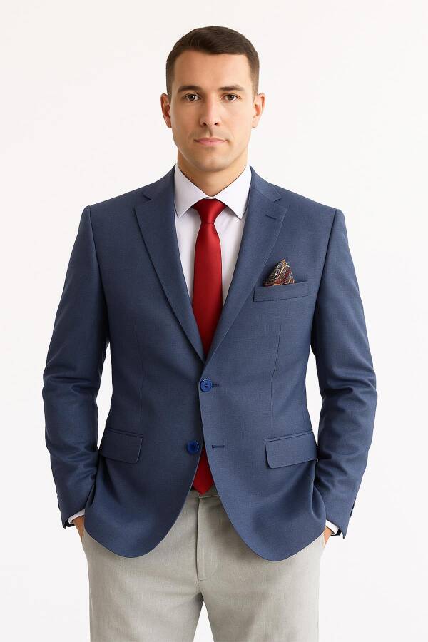 Erkek Tek Ceket Slim Fit - 1