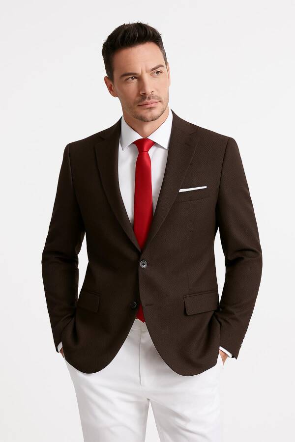 Erkek Tek Ceket Slim Fit - 1