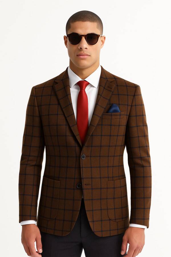 Erkek Tek Ceket Slim Fit - 1
