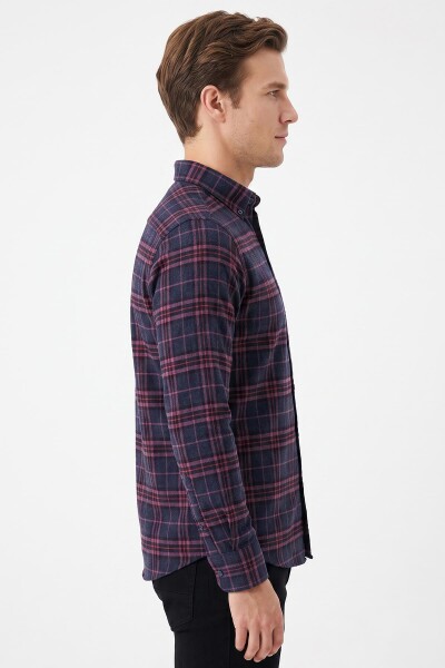 Kareli Slim Fit Oduncu Erkek Gömlek - 2
