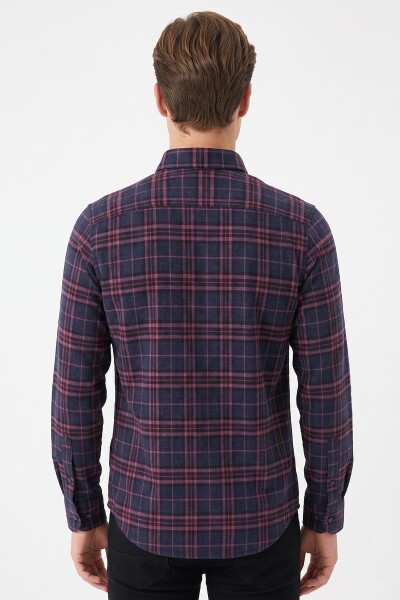 Kareli Slim Fit Oduncu Erkek Gömlek - 3
