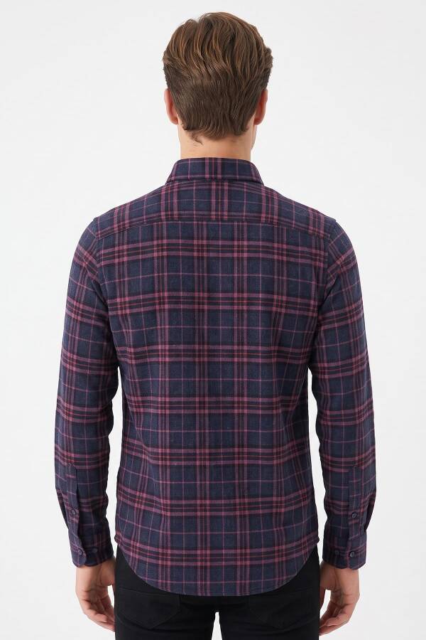 Kareli Slim Fit Oduncu Erkek Gömlek - 3