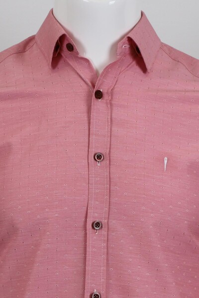 Uzun Kol Slim Fit Desenli Gömlek - 5