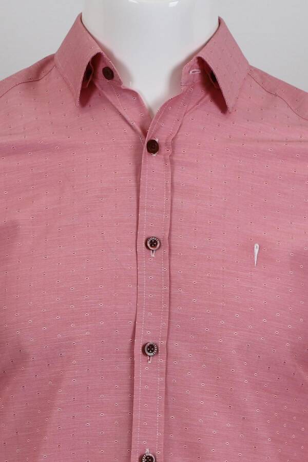 Uzun Kol Slim Fit Desenli Gömlek - 5