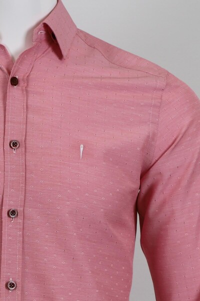 Uzun Kol Slim Fit Desenli Gömlek - 6