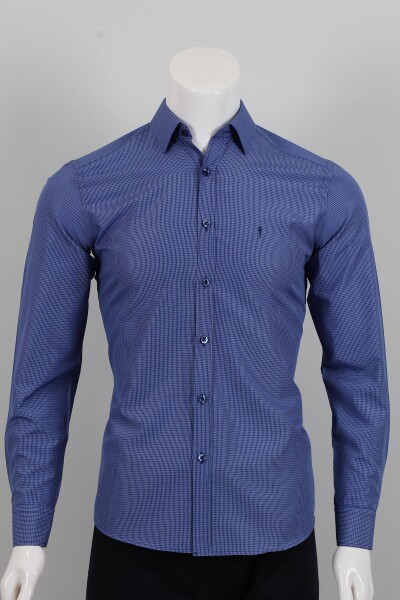 Uzun Kol Slim Fit Kareli Gömlek - 10