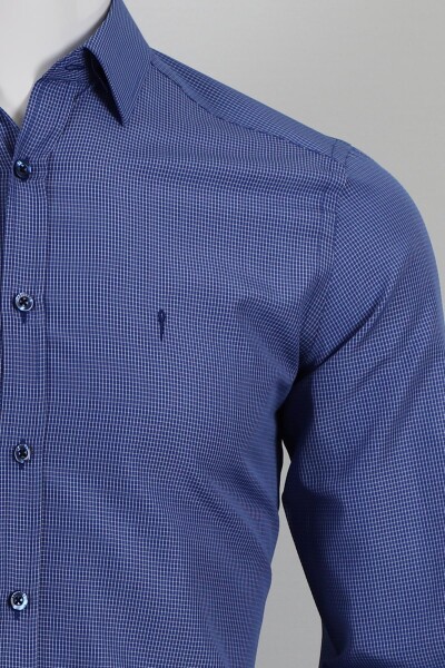 Uzun Kol Slim Fit Kareli Gömlek - 12