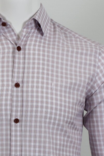 Uzun Kol Slim Fit Kareli Gömlek - 9