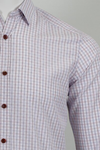 Uzun Kol Slim Fit Kareli Gömlek - 3