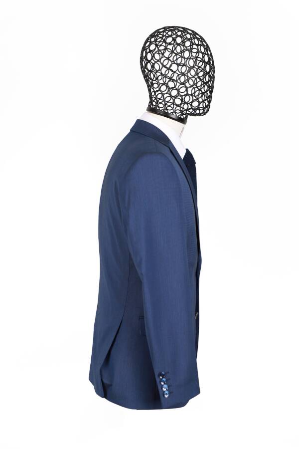 Slim Fit Parlament Mavisi Takım Elbise · 6