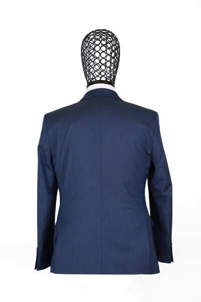 Slim Fit Parlament Mavisi Takım Elbise - 7