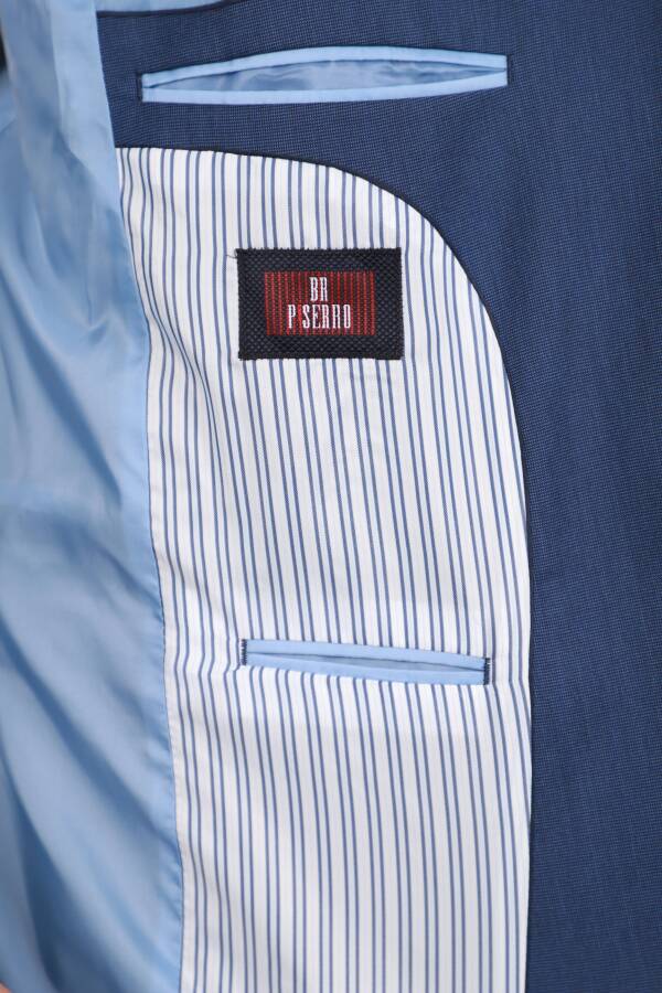 Slim Fit Parlament Mavisi Takım Elbise · 8