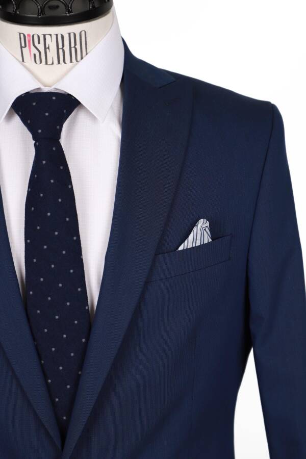 Slim Fit Parlament Mavisi Takım Elbise · 3