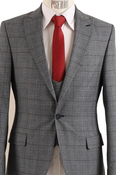 Regular Fit Yelekli Takım - 3