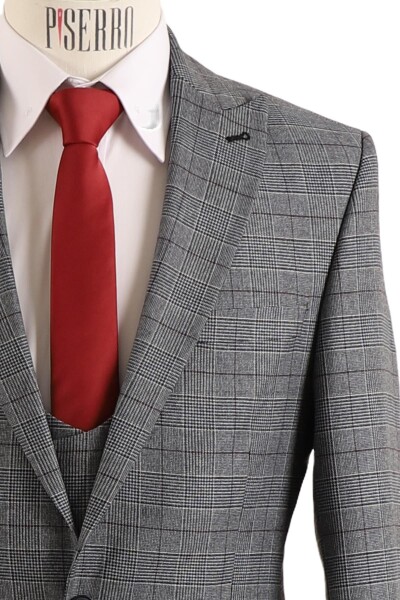 Regular Fit Yelekli Takım - 4