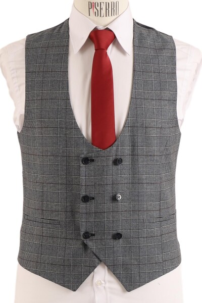 Regular Fit Yelekli Takım - 5