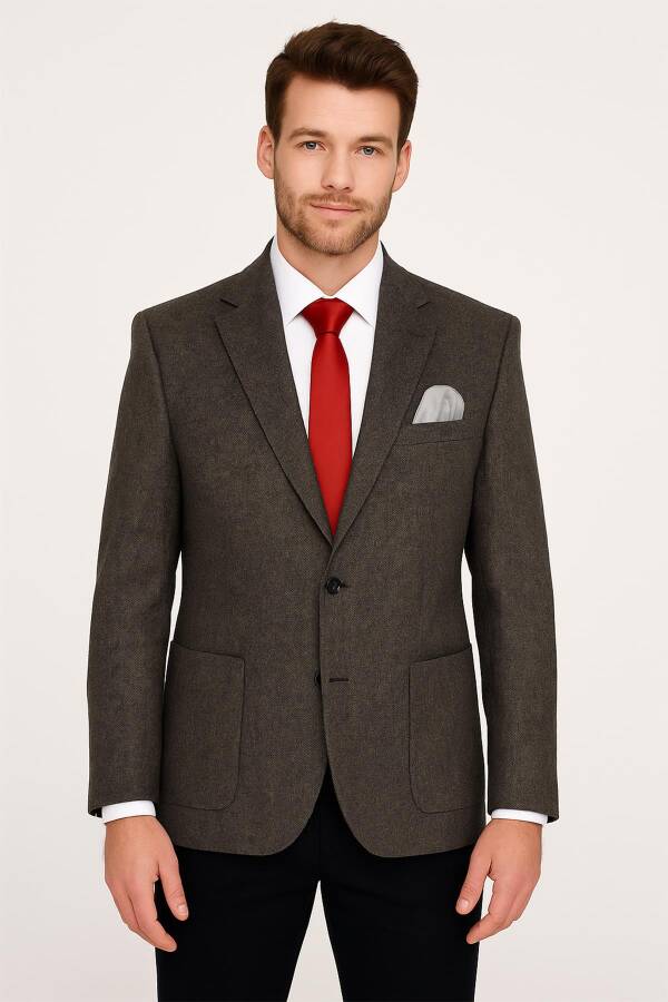 Slim Fit Erkek Tek Ceket - 1
