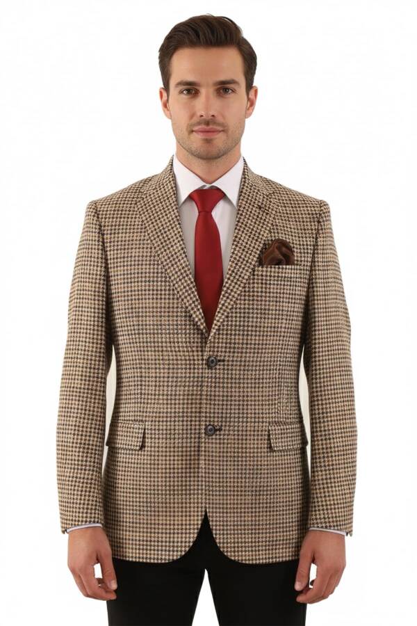 Slim Fit Erkek Tek Ceket - 1