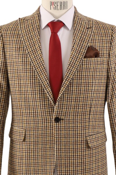 Slim Fit Erkek Tek Ceket - 3