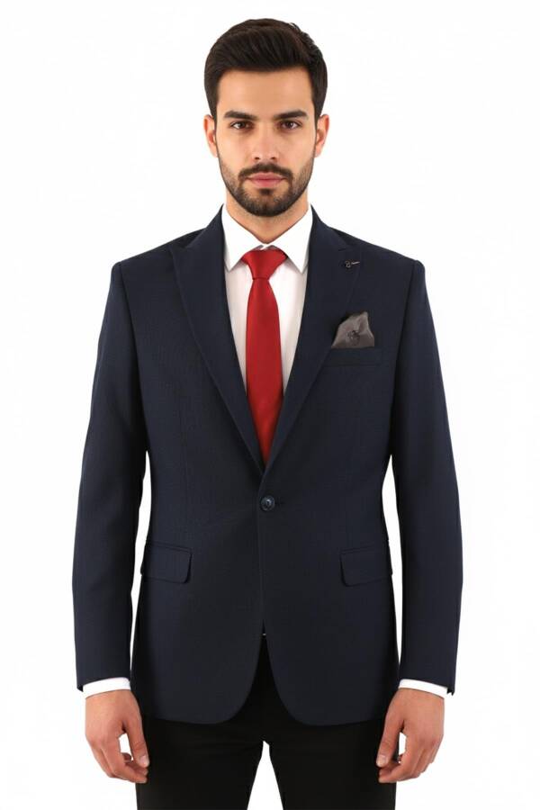 Slim Fit Erkek Tek Ceket - 1