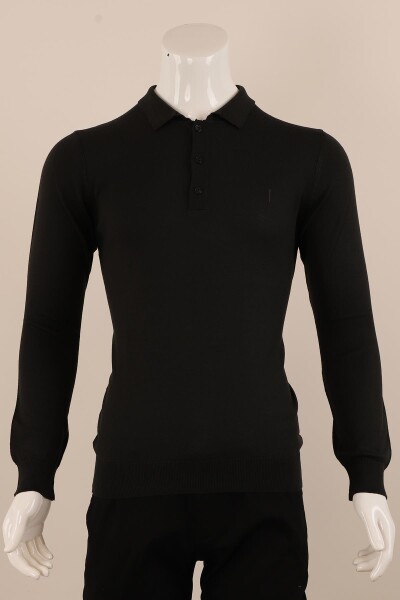 Slim Fit Yünlü Düğmeli Triko - 5
