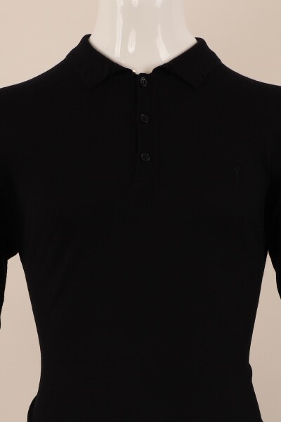 Slim Fit Yünlü Düğmeli Triko - 4