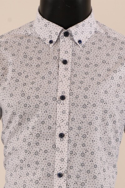 Uzun Kol Slim Fit Desenli Gömlek - 3