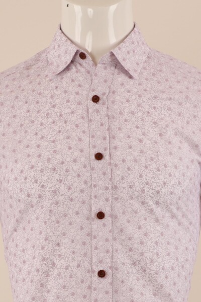 Uzun Kol Slim Fit Desenli Gömlek - 7