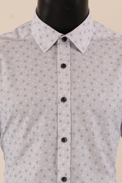 Uzun Kol Slim Fit Desenli Gömlek - 11