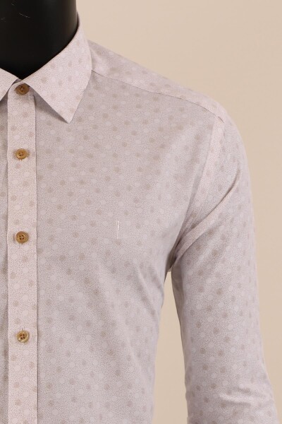 Uzun Kol Slim Fit Desenli Gömlek - 16