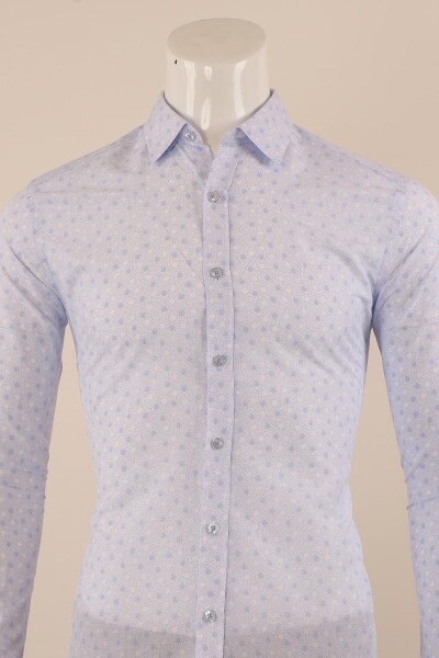 Uzun Kol Slim Fit Desenli Gömlek - 18