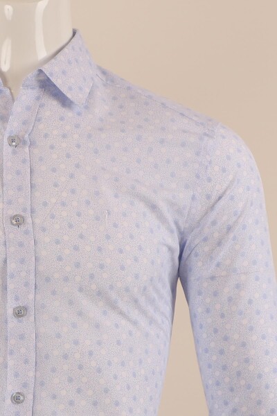 Uzun Kol Slim Fit Desenli Gömlek - 20