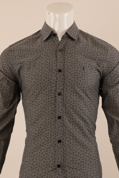 Uzun Kol Slim Fit Desenli Gömlek - 2