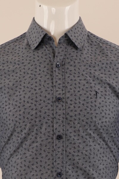 Uzun Kol Slim Fit Desenli Gömlek - 7