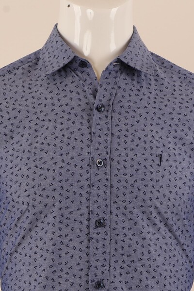 Uzun Kol Slim Fit Desenli Gömlek - 11