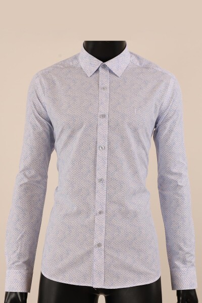 Uzun Kol Slim Fit Desenli Gömlek - 9