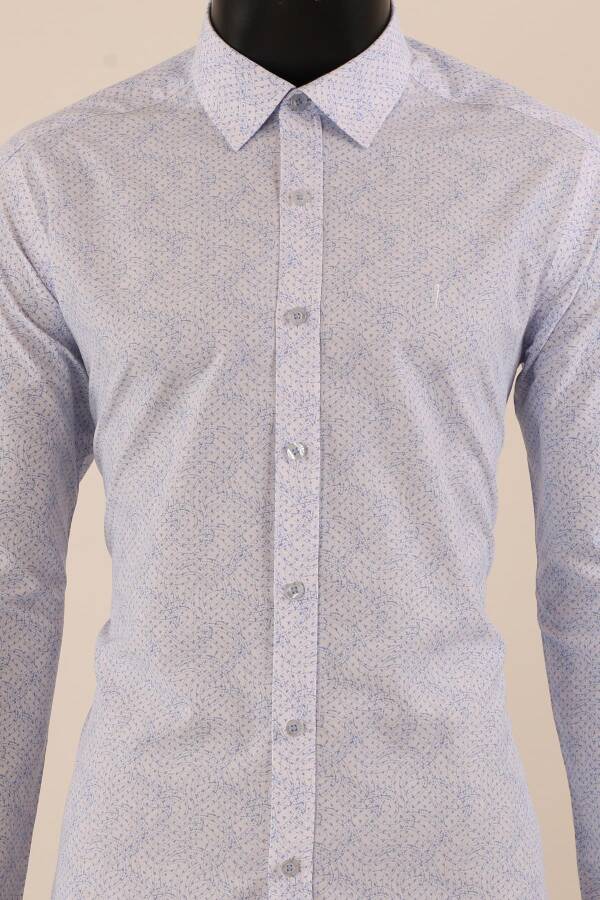 Uzun Kol Slim Fit Desenli Gömlek - 10