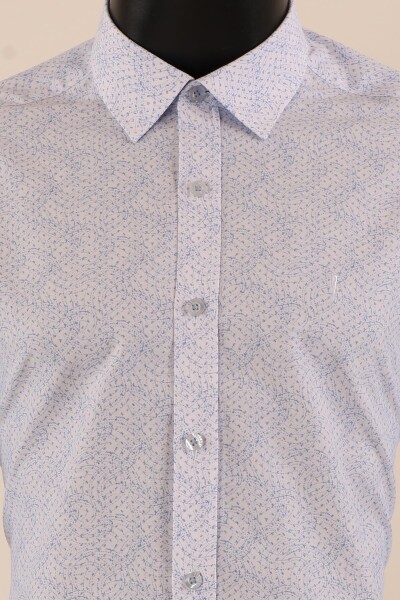 Uzun Kol Slim Fit Desenli Gömlek - 11