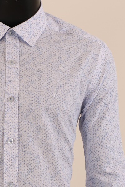 Uzun Kol Slim Fit Desenli Gömlek - 12