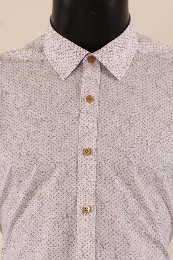Uzun Kol Slim Fit Desenli Gömlek - 15