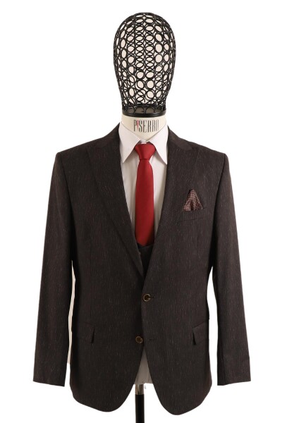 Yelekli Slim Fit Takım Elbise - 2