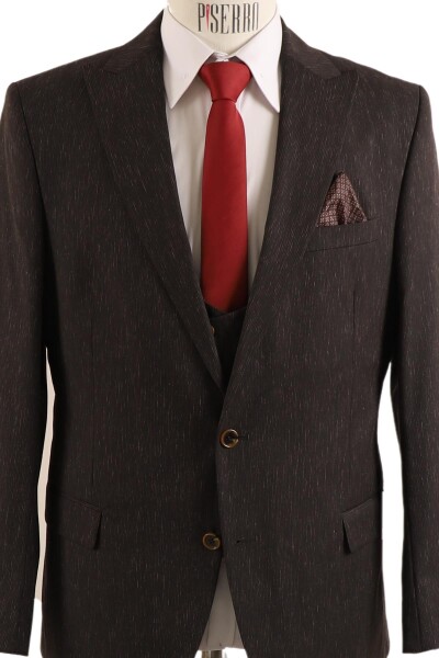 Yelekli Slim Fit Takım Elbise - 3