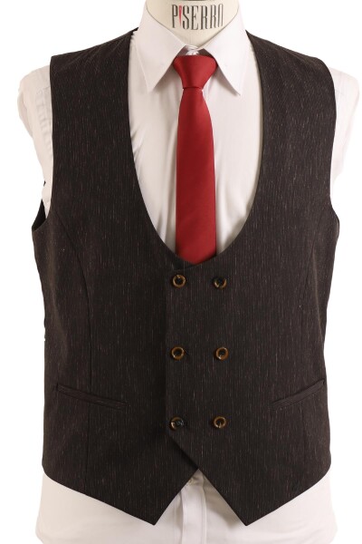 Yelekli Slim Fit Takım Elbise - 5