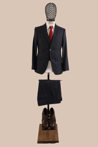 Yelekli Takım Elbise Slim Fit - 7