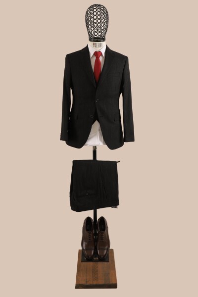 Yelekli Takım Elbise Slim Fit - 1