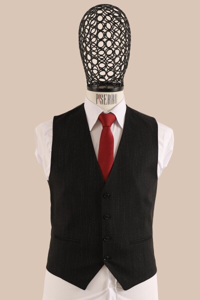 Yelekli Takım Elbise Slim Fit - 3