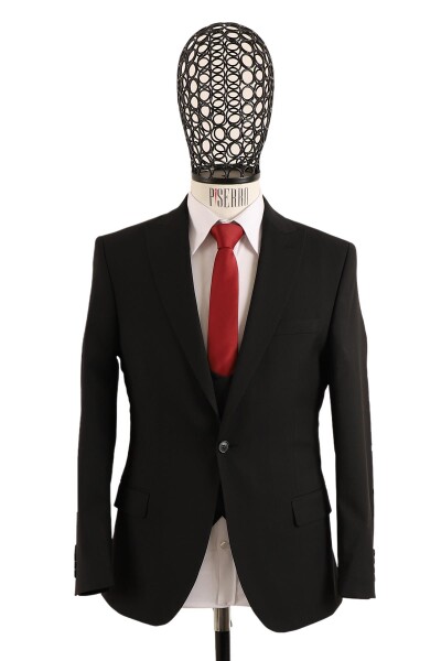 Yelekli Takım Elbise Slim Fit - 2