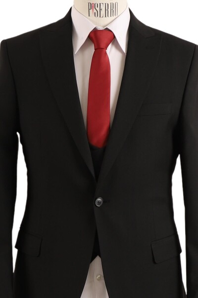 Yelekli Takım Elbise Slim Fit - 3
