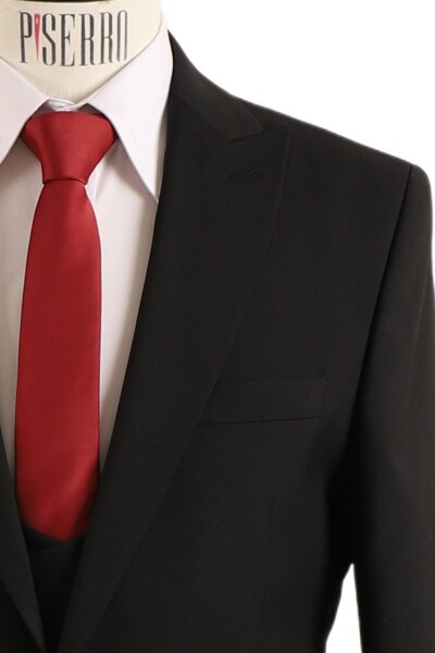 Yelekli Takım Elbise Slim Fit - 4